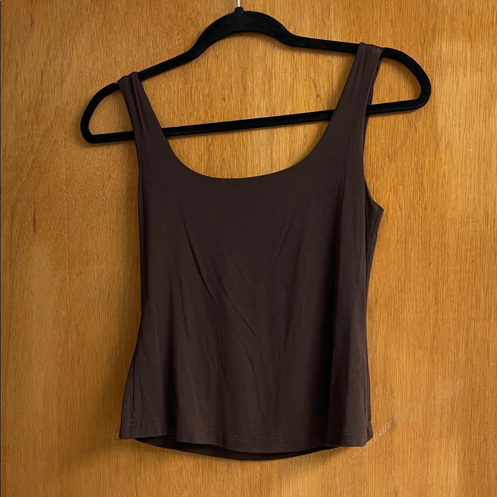 Brown Sleeveless Top
